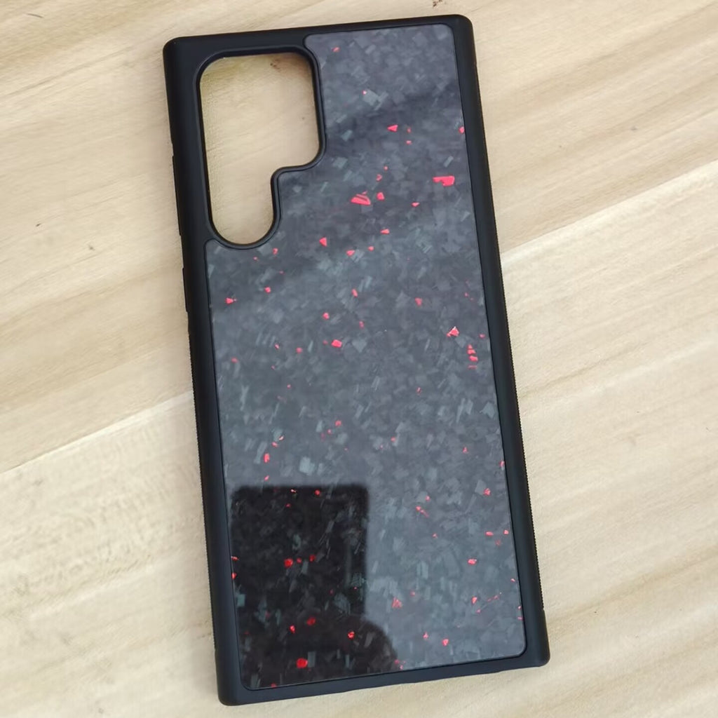 Boîtier téléphonique en fibre de carbone en silicone