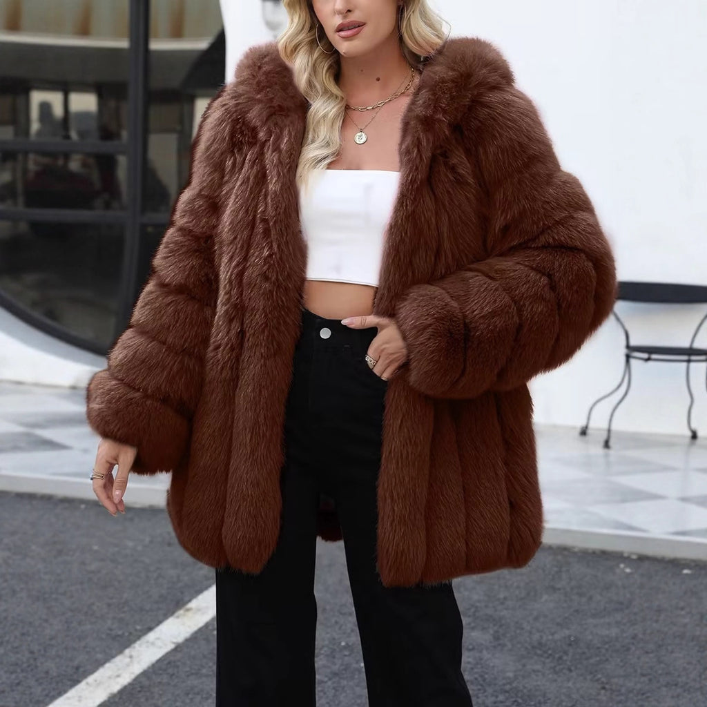 Autumnwinter européen et américain Faux Fur Warm Plush