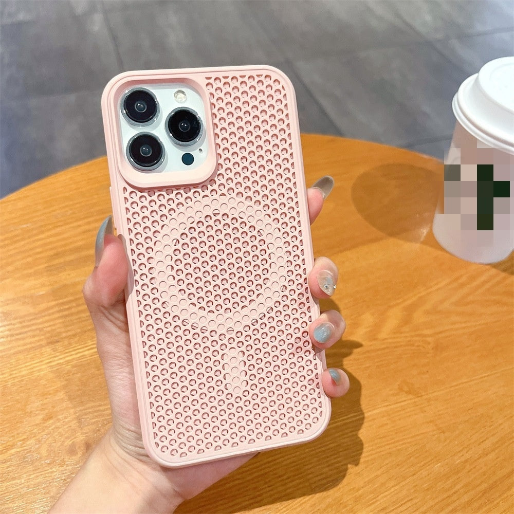Cas simple de téléphone magnétique en nid d'abeille