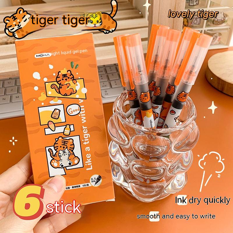 Stylo à gel à séchage rapide en boîte de dessin animé droit-liquide