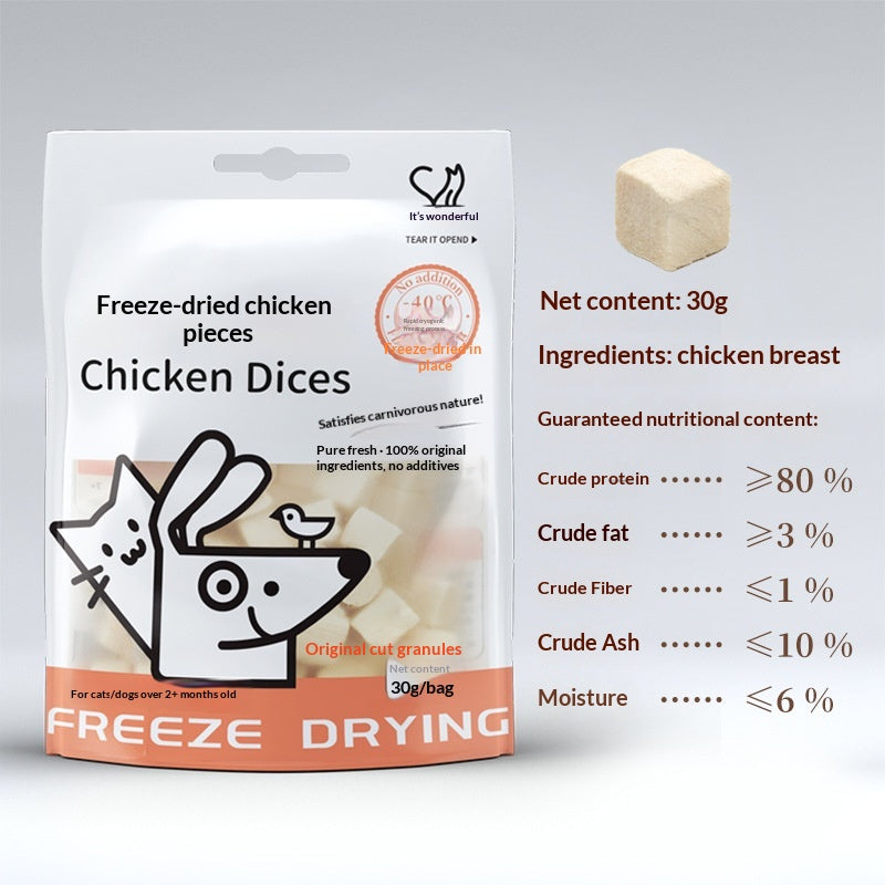 Aliments pour animaux de compagnie congelés