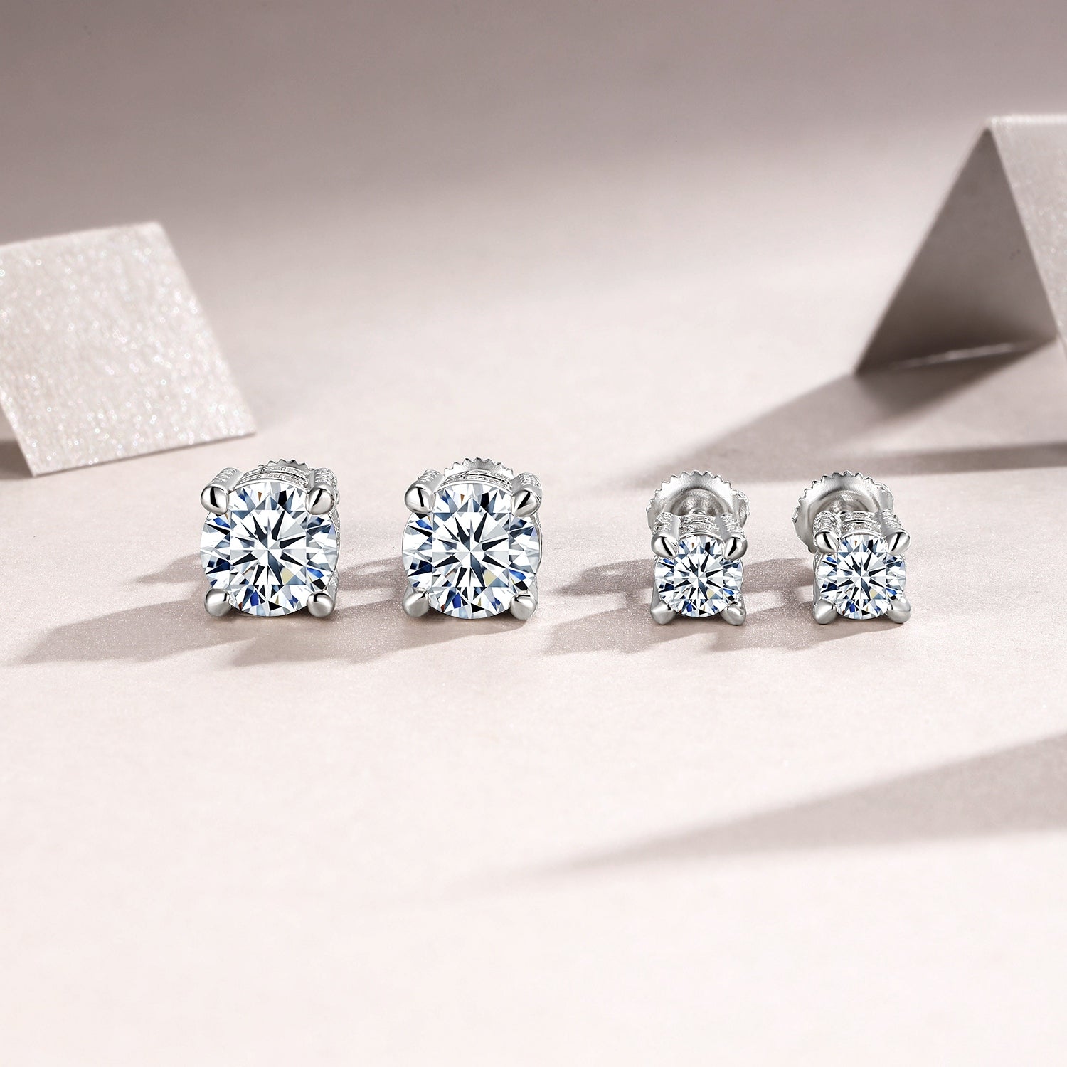 S925 Boucles d'oreilles en argent moussanite Sterling