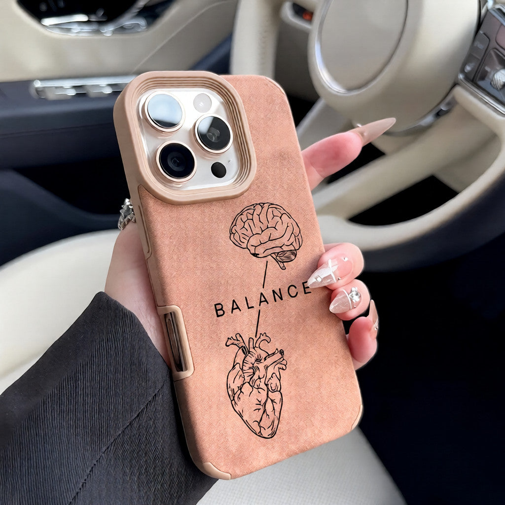 Heart Sketch Printed Fleece Phone Case