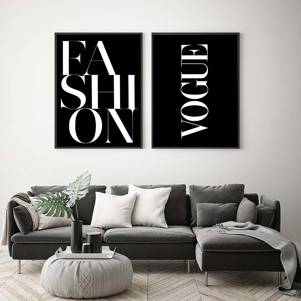 Accueil Mode Minimaliste Décoratif Affiche noir et blanc