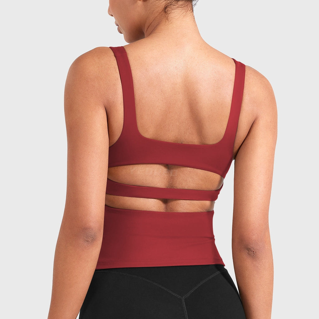 Haut de réservoir de sport avec double bande