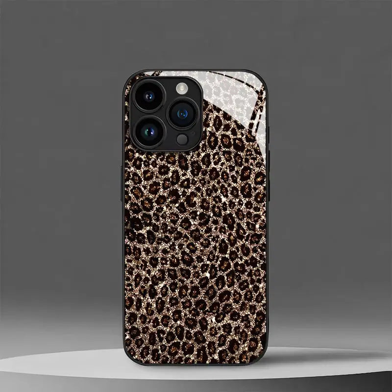 Black Leopard Print Custom Phone Case for iPhone