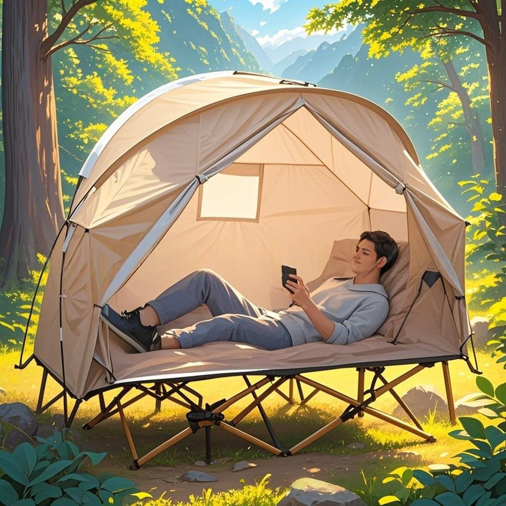Lit de tente de camping à dos pour une personne non inclus