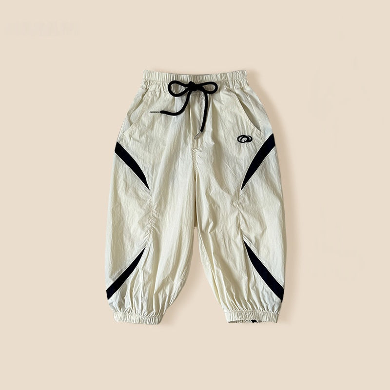 Boys' Letter Print Short Sleeve Two-Piece Set