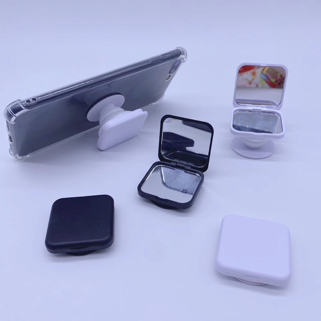 Thin Square miroir cosmétique verre Flip téléphone portable plieuse télescopique