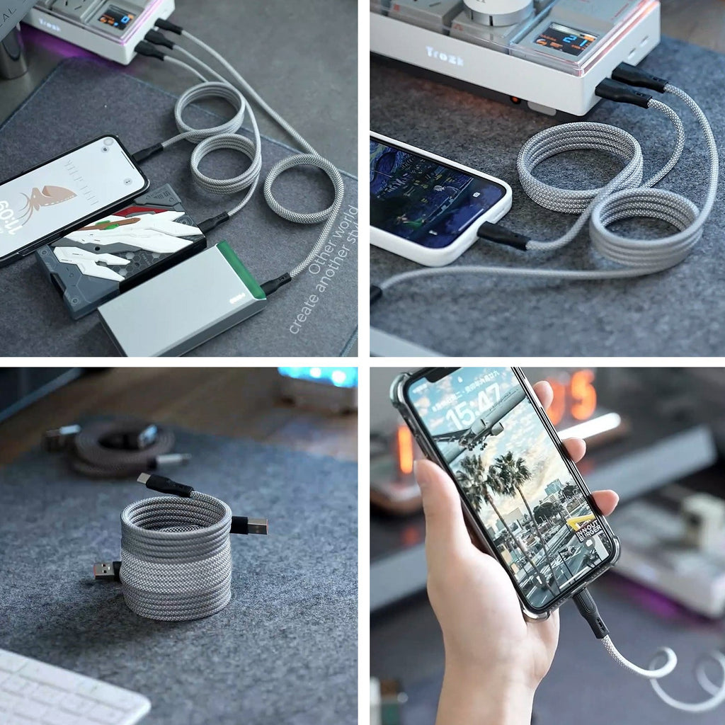 Support magnétique Câble de données de téléphone portable à corde magique