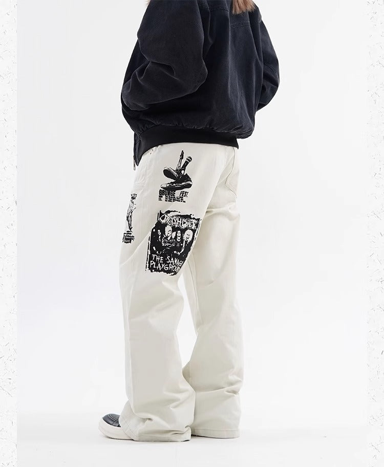 Hip Hop Imprimer Jeans Printemps Homme