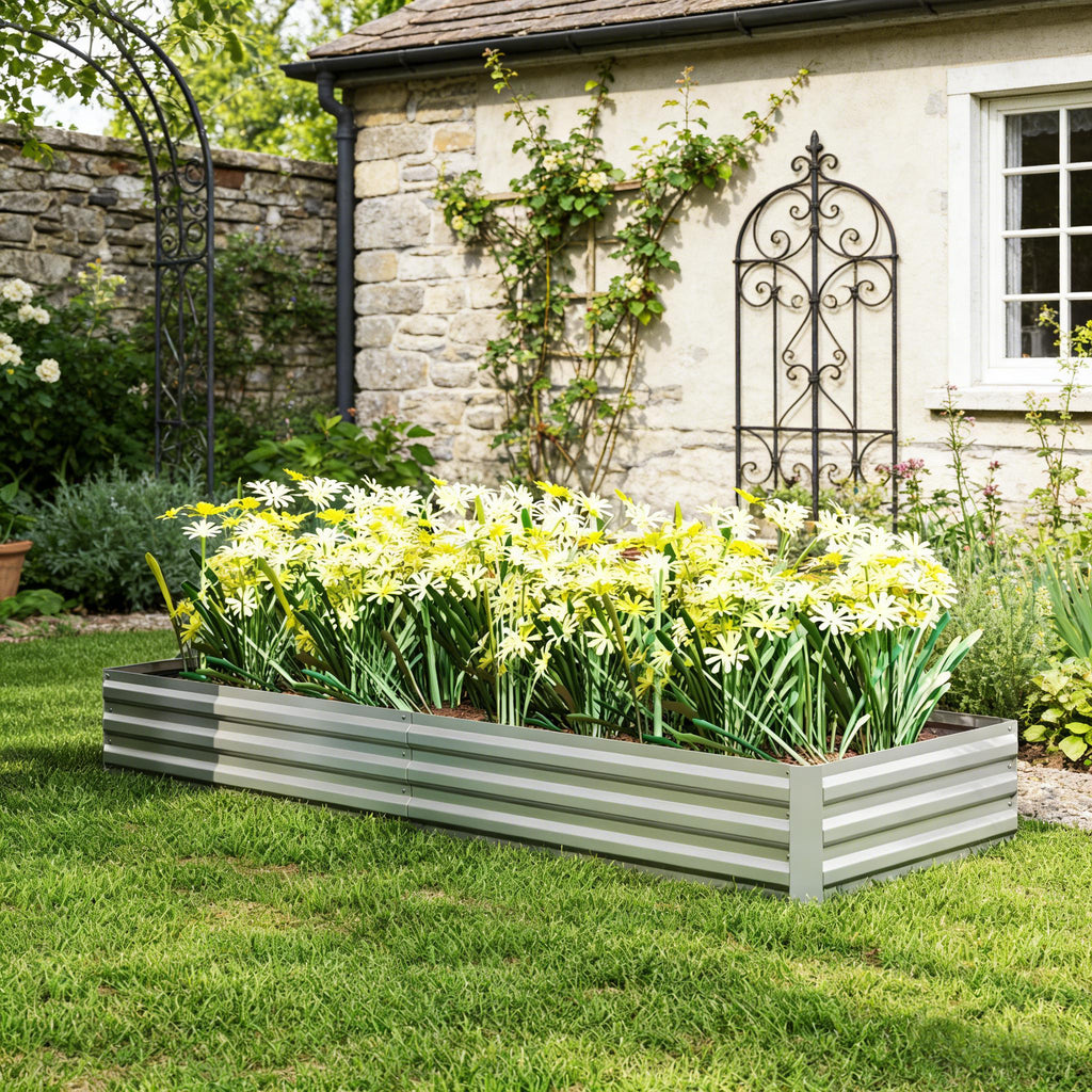 Boîte à fleurs, Boîte à plantes, Lit de jardin, Boîte de planteur surélevée en métal