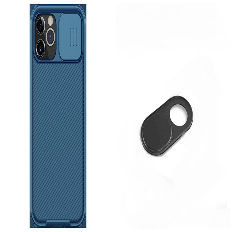Convient pour miroir noir couverture coulissante Gants anti-drop mobile téléphone Case