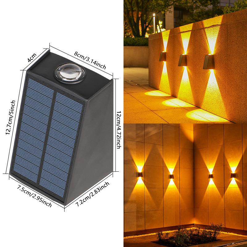 Lampe murale extérieure solaire Décoration de cour Atmosphère Lampe murale