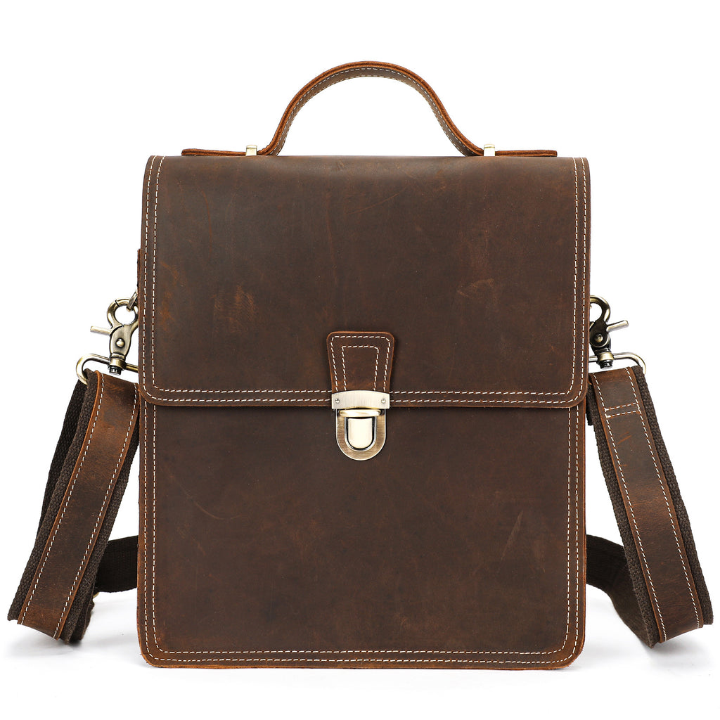 Homme Vertical Design Square Grande capacité Sac de messager d'épaule