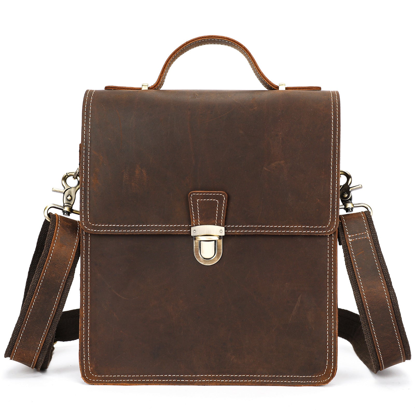 Homme Vertical Design Square Grande capacité Sac de messager d'épaule