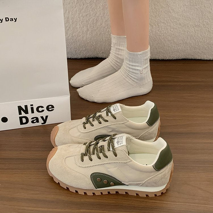 Femmes Rugged Lug Sole Outdoor Style Retro Sneakers