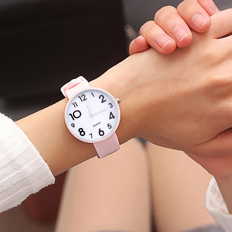 Mode Casual Personnalité Couple Rond Petit Disc Watch