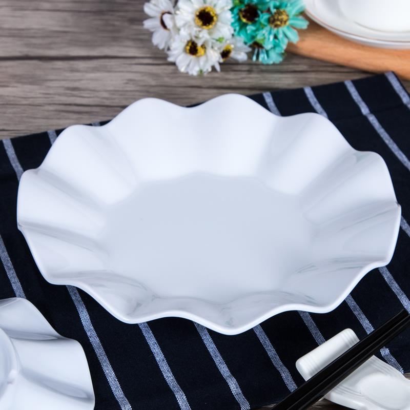 Assiette en plastique de table en mélamine de couleur pure