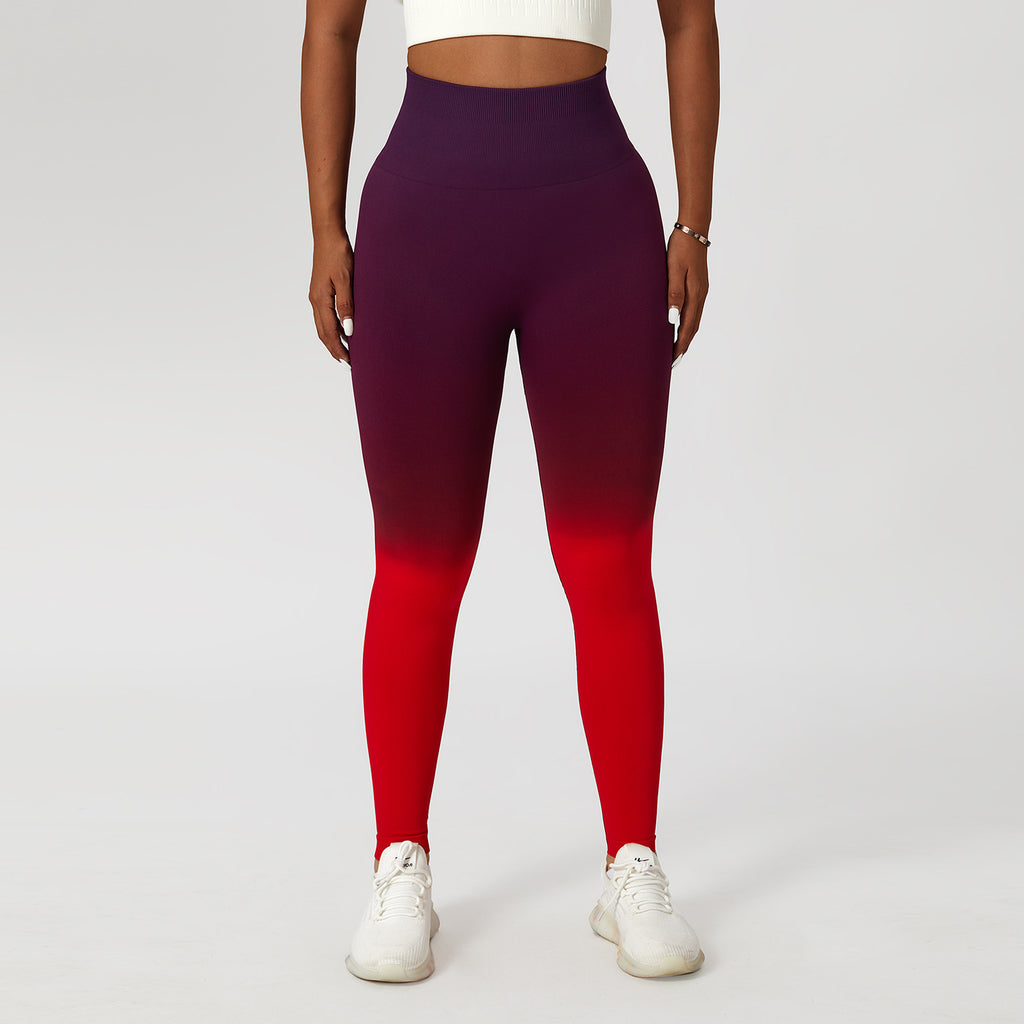 Gradient Fitness High Waist Sportswear Tight Pantalons extérieurs