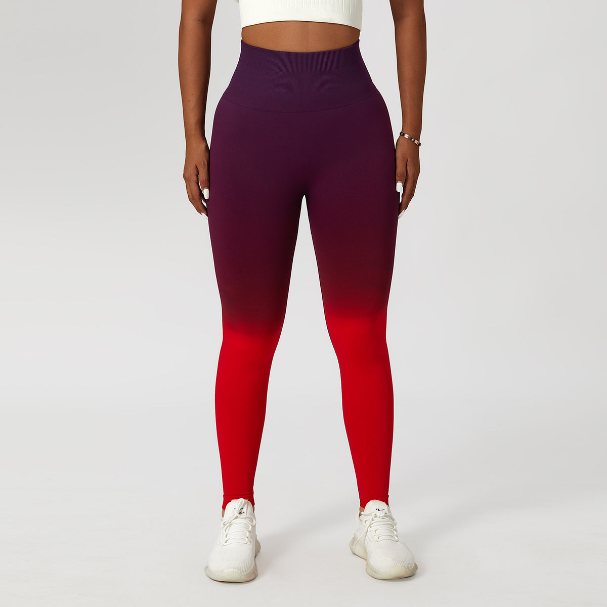 Gradient Fitness High Waist Sportswear Tight Pantalons extérieurs