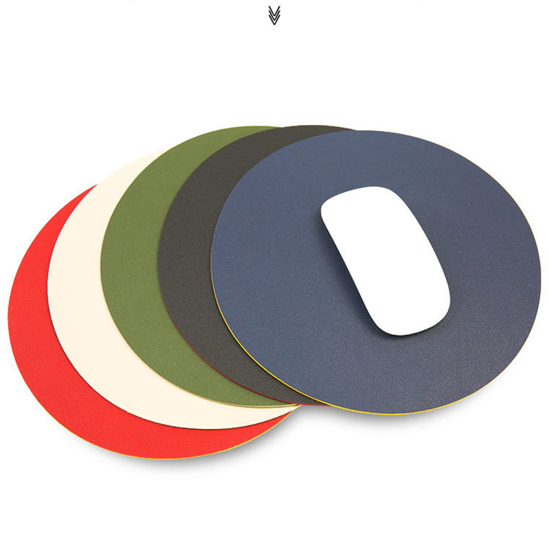 Solid Couleur Double face ronde Mouse Pad Bureau jeu anti-dérapant
