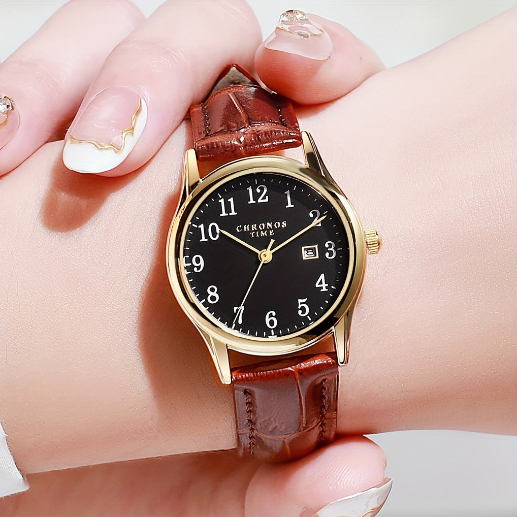 Femmes Élégant et minimaliste calendrier numérique montre