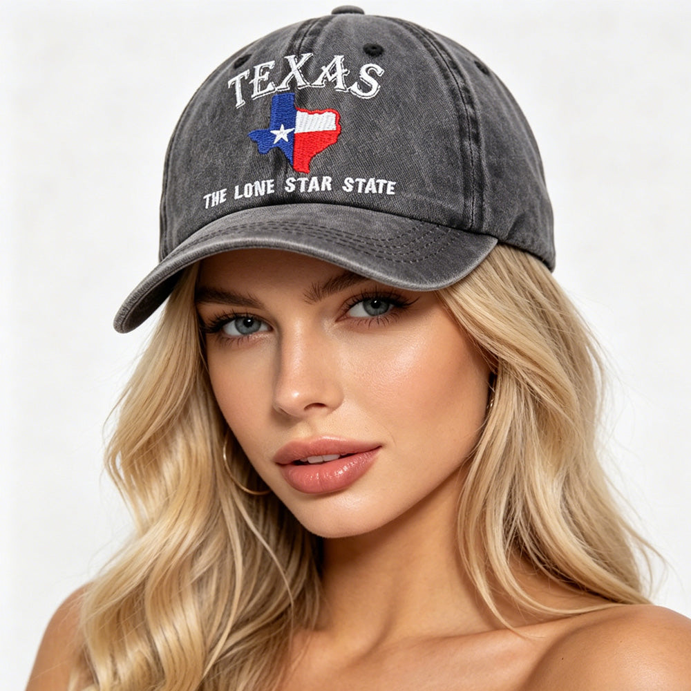 2pcs Texas La casquette de baseball brodée de l'État Lone Star - FC Dallas Coupe du monde Fan de football H