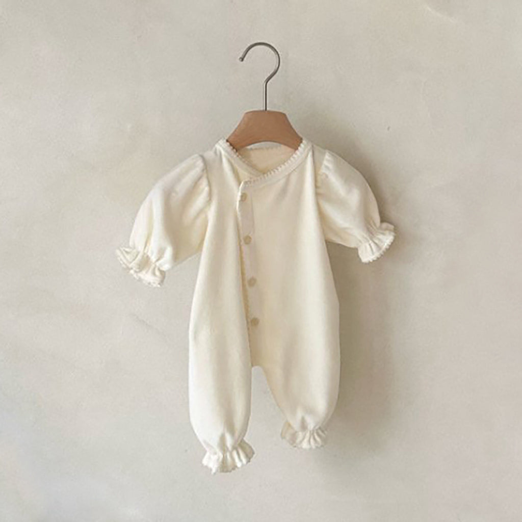 Romper en une seule pièce de style long avec une seule rangée de snaps pour bébés