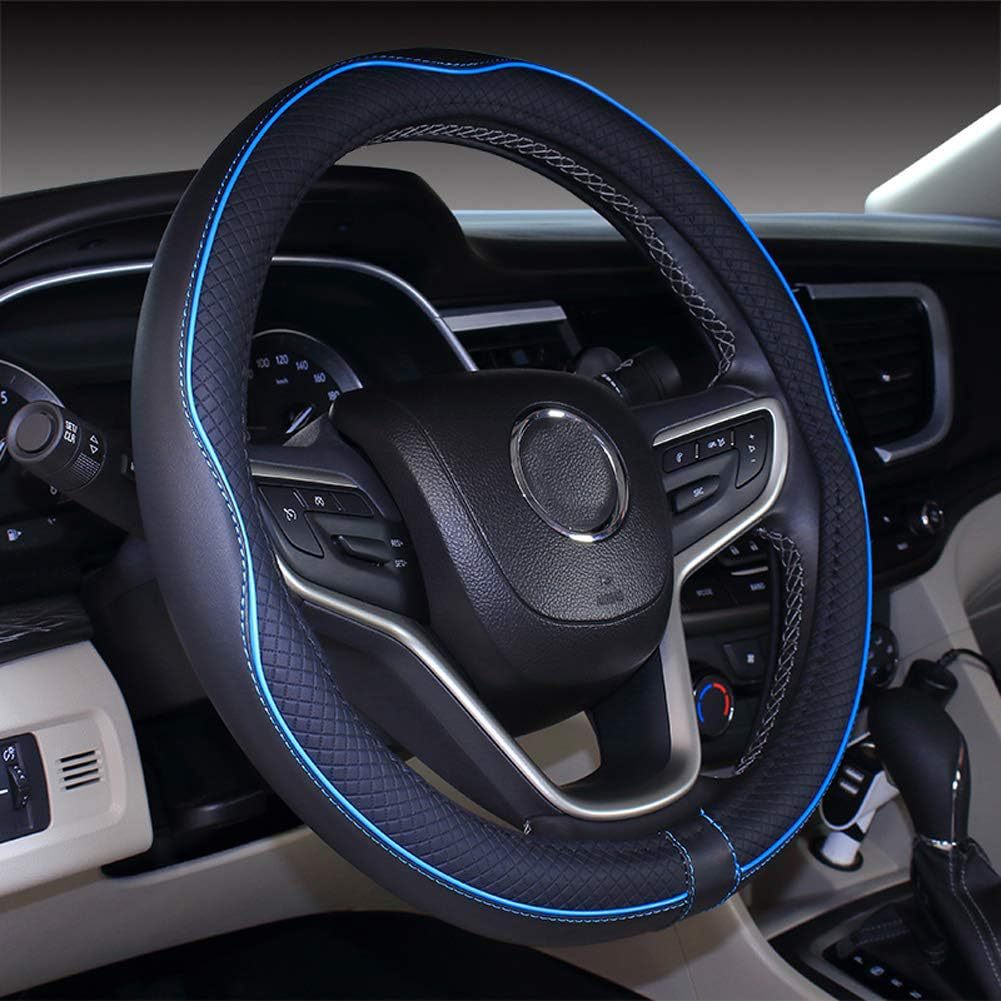 Revêtement de volant de voiture en cuir de microfibre avec embossage diamanté et un N