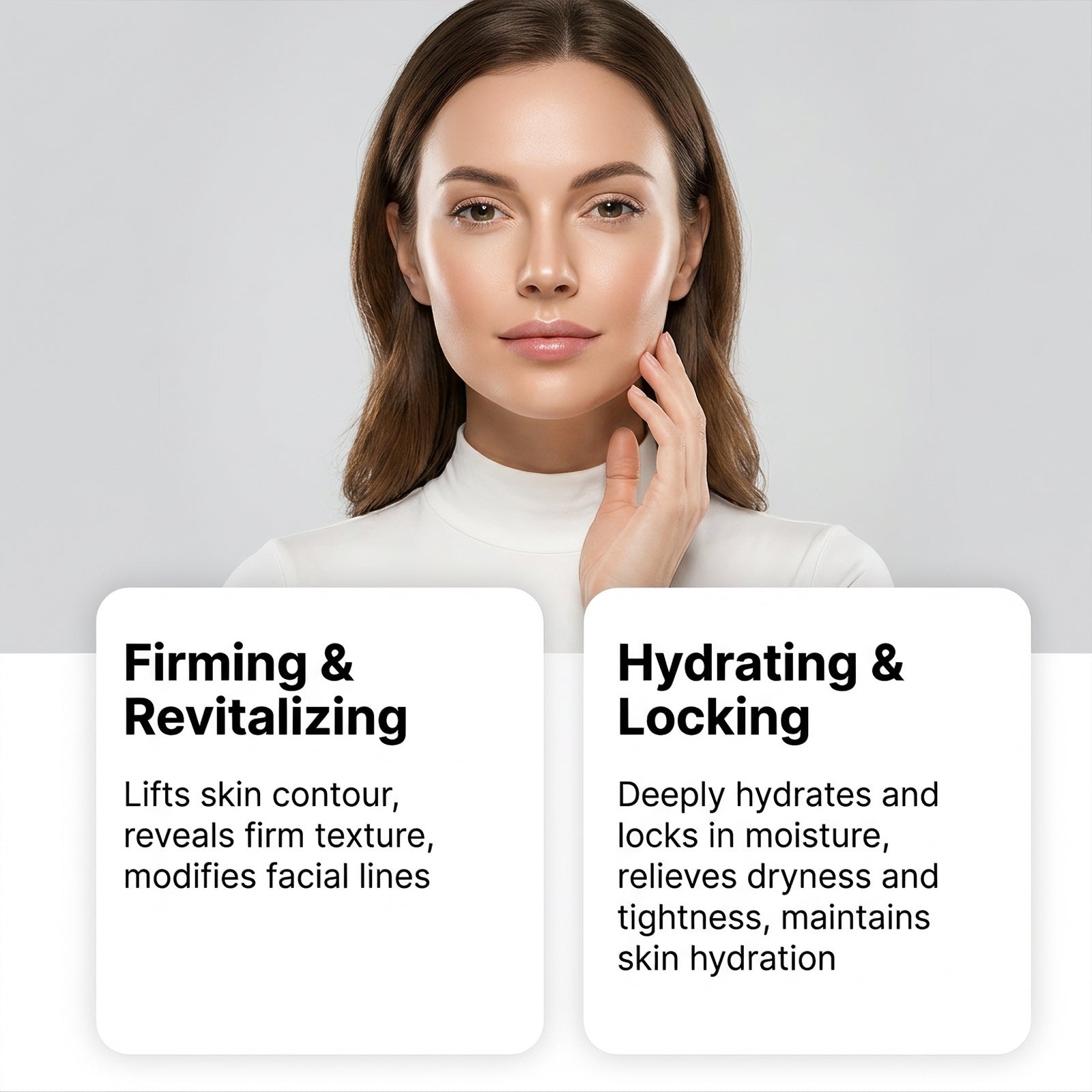 Sérum léger hydratant qui se verrouille dans l'hydratation et la peau faciale nourissante