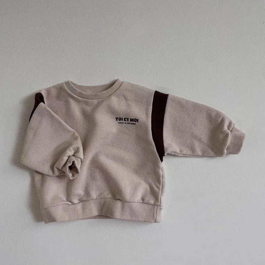 Patchwork Sweater pour bébé enfant de style coréen