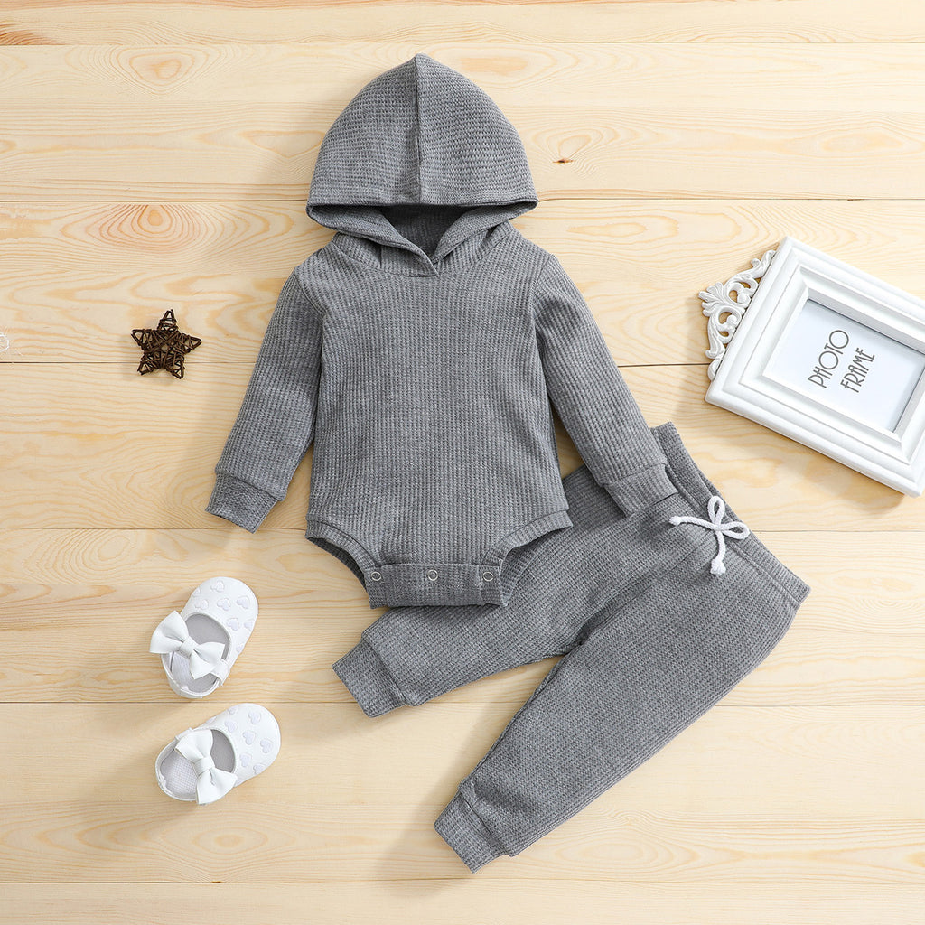 New Style Kids Hooded Romper Set