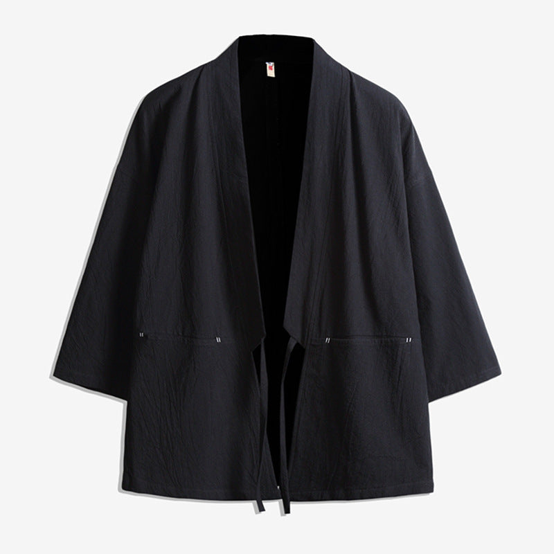 Retro Casual Taoist Robe Zen Veste pour hommes