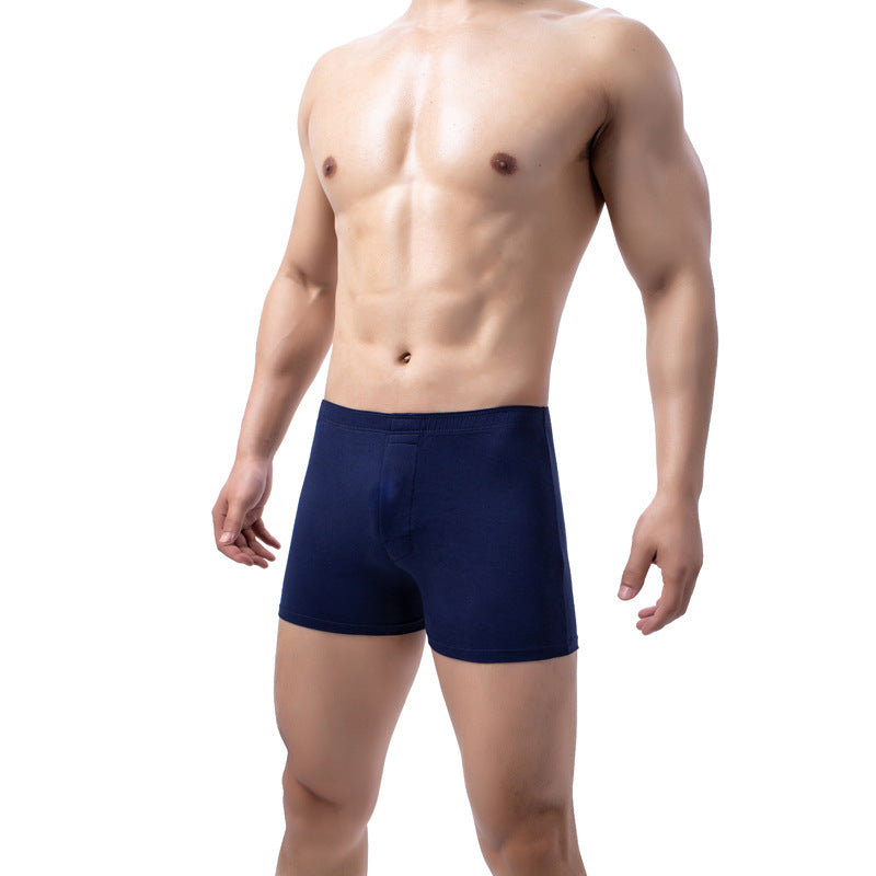 Slip de boxeur à couleurs solides pour hommes doux et respirant