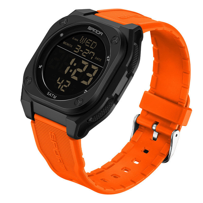 Sandar Montre électronique transparente le plus vendu avec un grand cadran carré à affichage unique