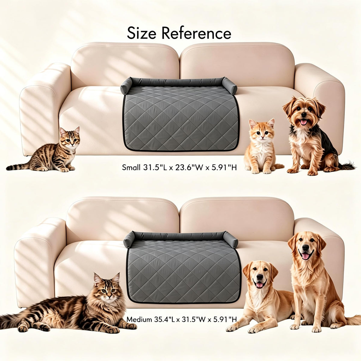 Lit pour chien de refroidissement avec support de tête