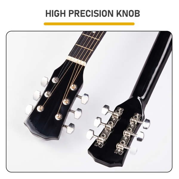 Coucher de soleil 41 pouces Dreadnought en forme de barrique Guitare acoustique avec choix