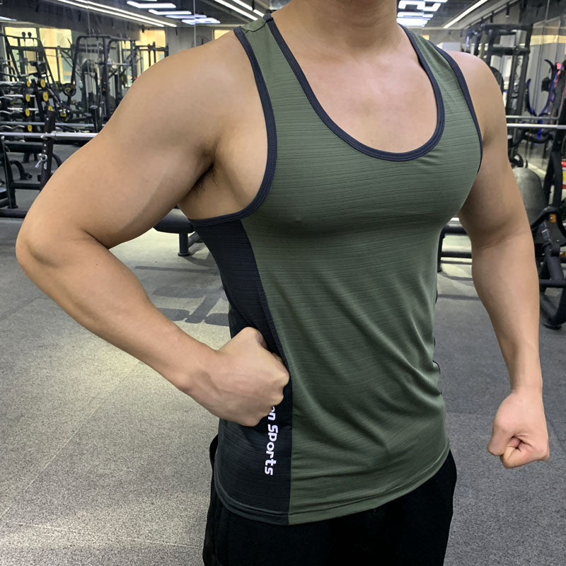 Tank de remise en forme mince d'été pour hommes haut stretchy et rapide-drying