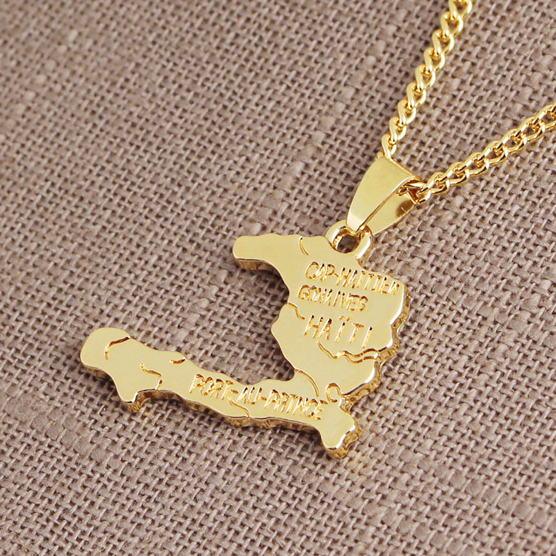 Collier de carte Haïti