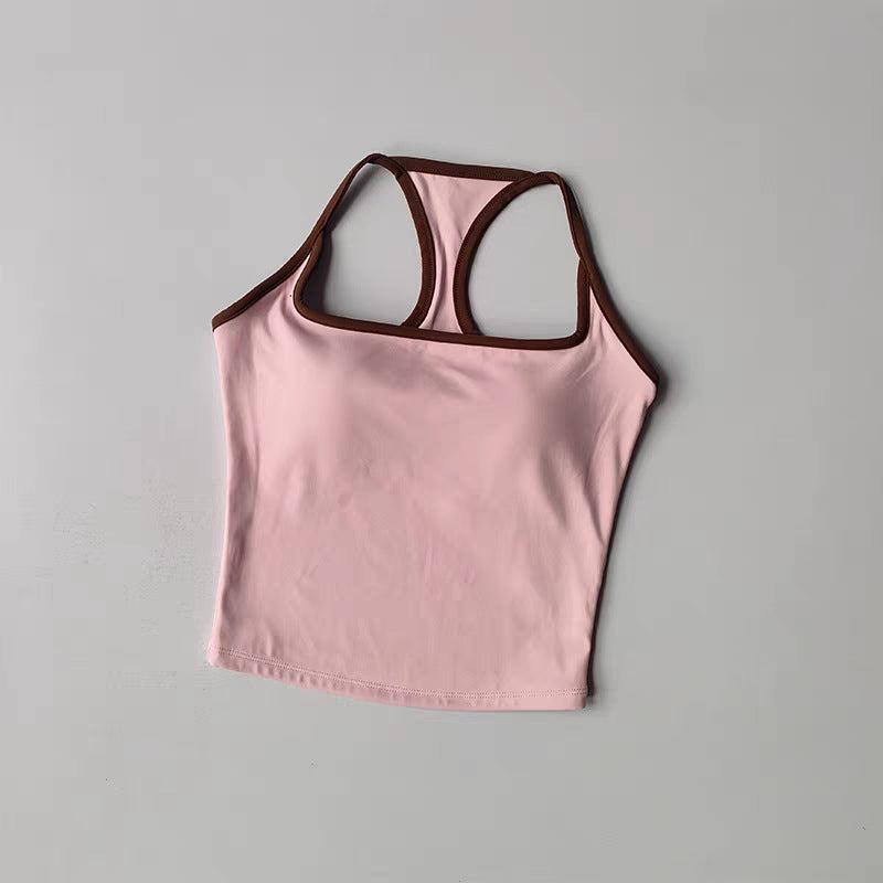 Strap-back Respirant Yoga Tank Top I-Shaped Back Design