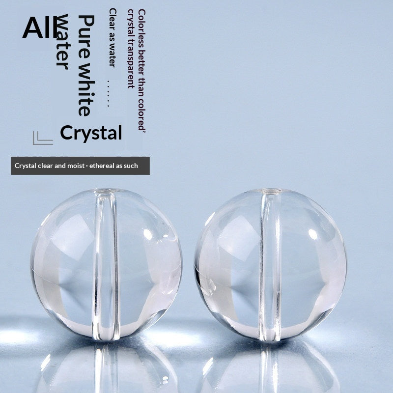 Perles en cristal blanc naturel