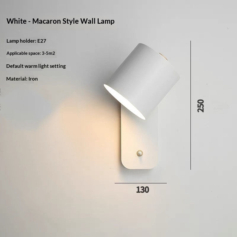 Chambre Bedside Macaron LED simple lampe murale