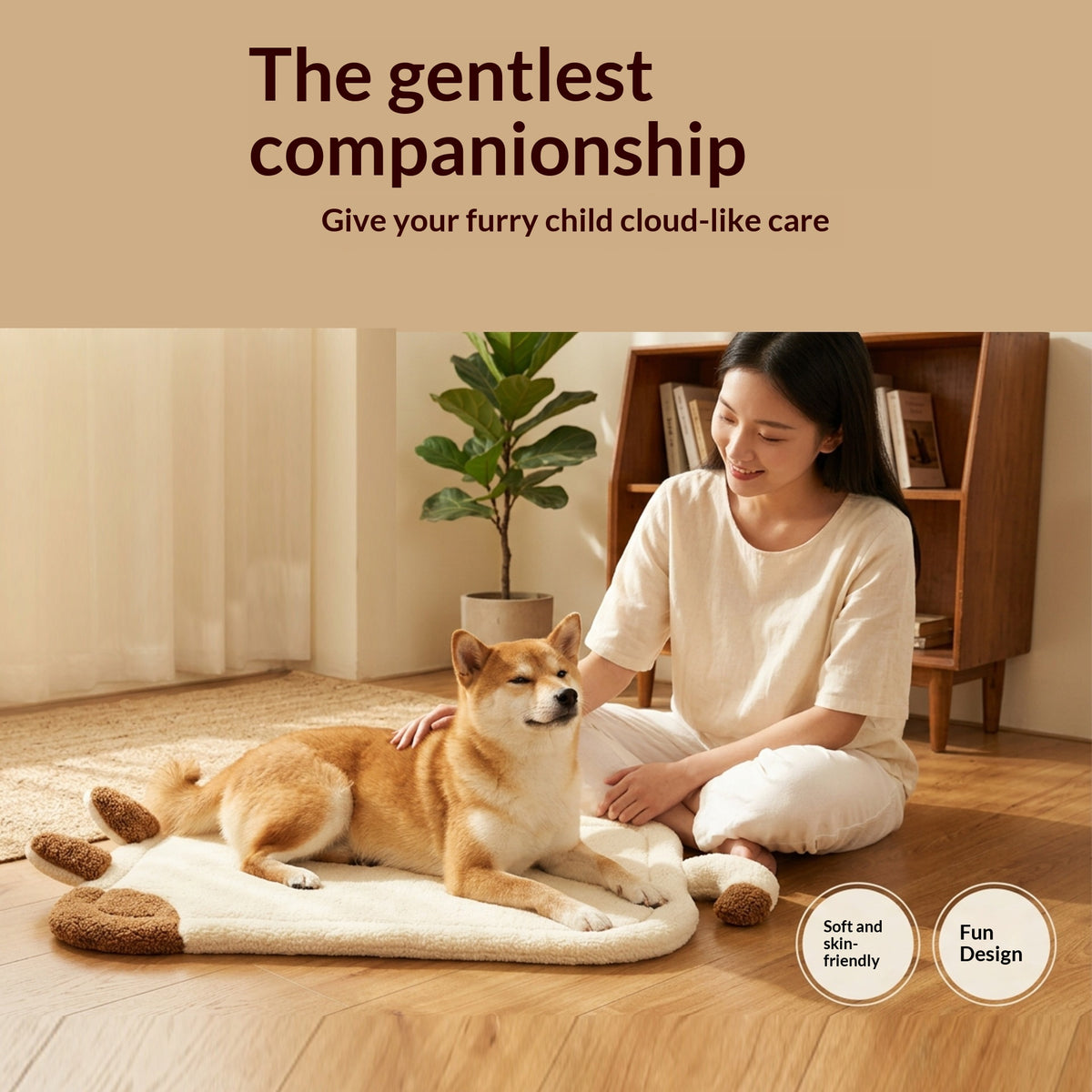 Coussin chien Coussin animal Coussin doux peau-friendly machine lavable style Lambskin animal Coussin animal