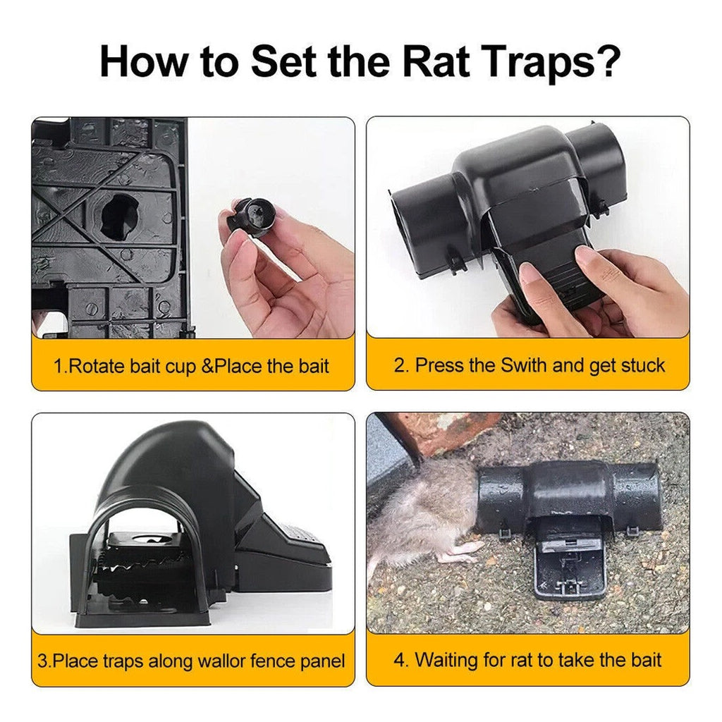 Traces de rats de 2pcs Qui tue immédiatement Rat Catcher For Outdoors Indoor Rodent Trap