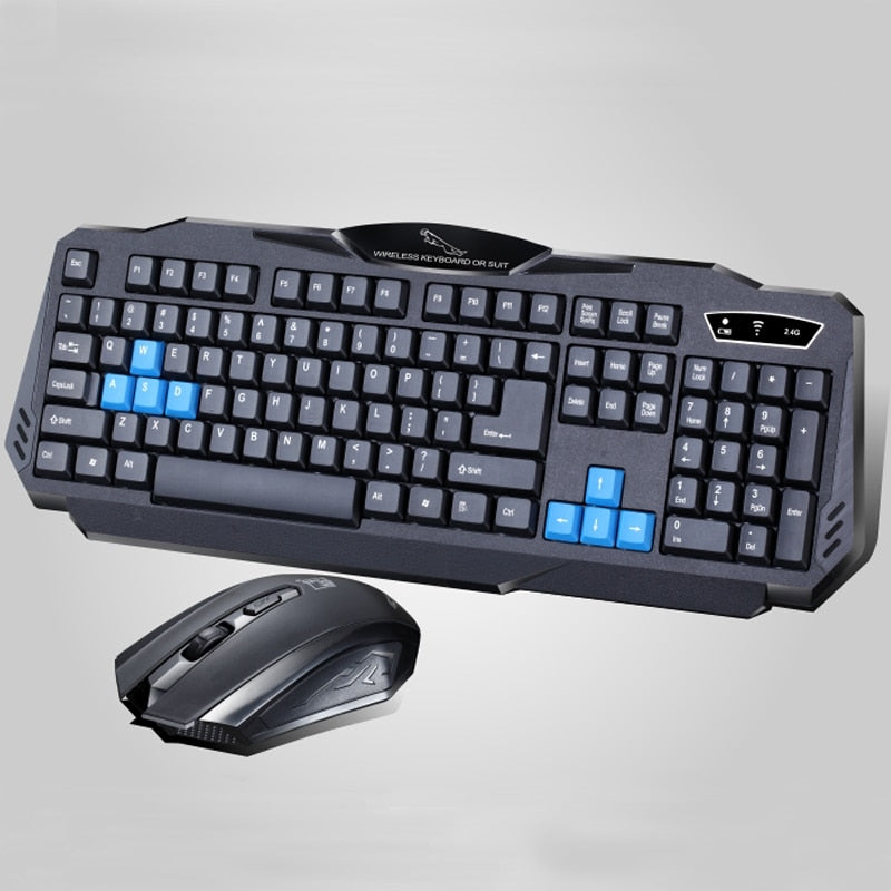 1 Ensemble de mode durable coloré ergonomique conçu sans fil noir souris de clavier Combo