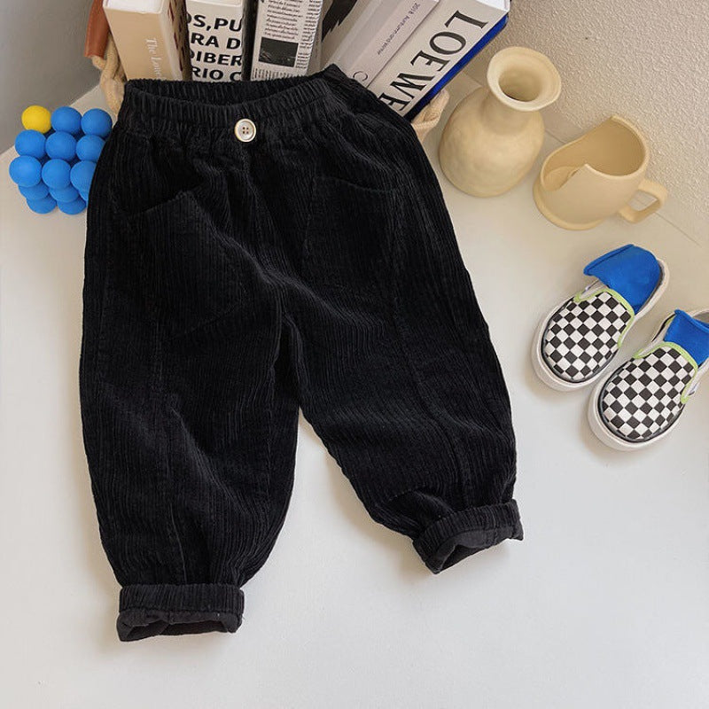 Pantalons d'automne et d'hiver pour enfants Pantalons en coton Corduroy