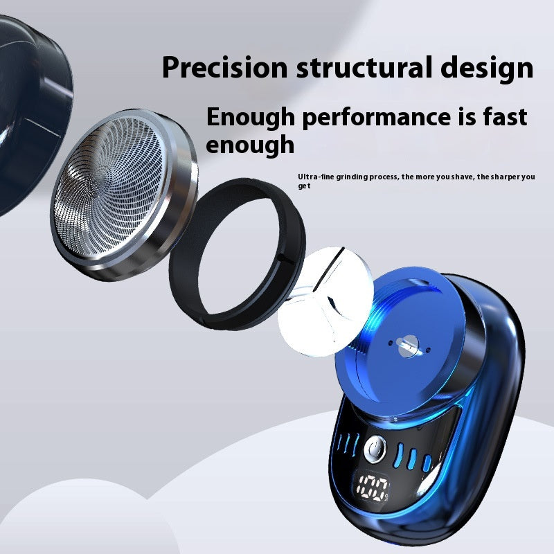 Mini Éclectique Shaver Portable Voyages Hommes serrure électrique et charge Spray de rasage Pogonotomy