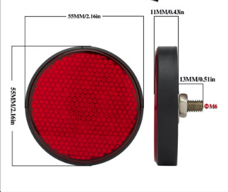 Réflecteur rond 24LED Signal de virage de frein