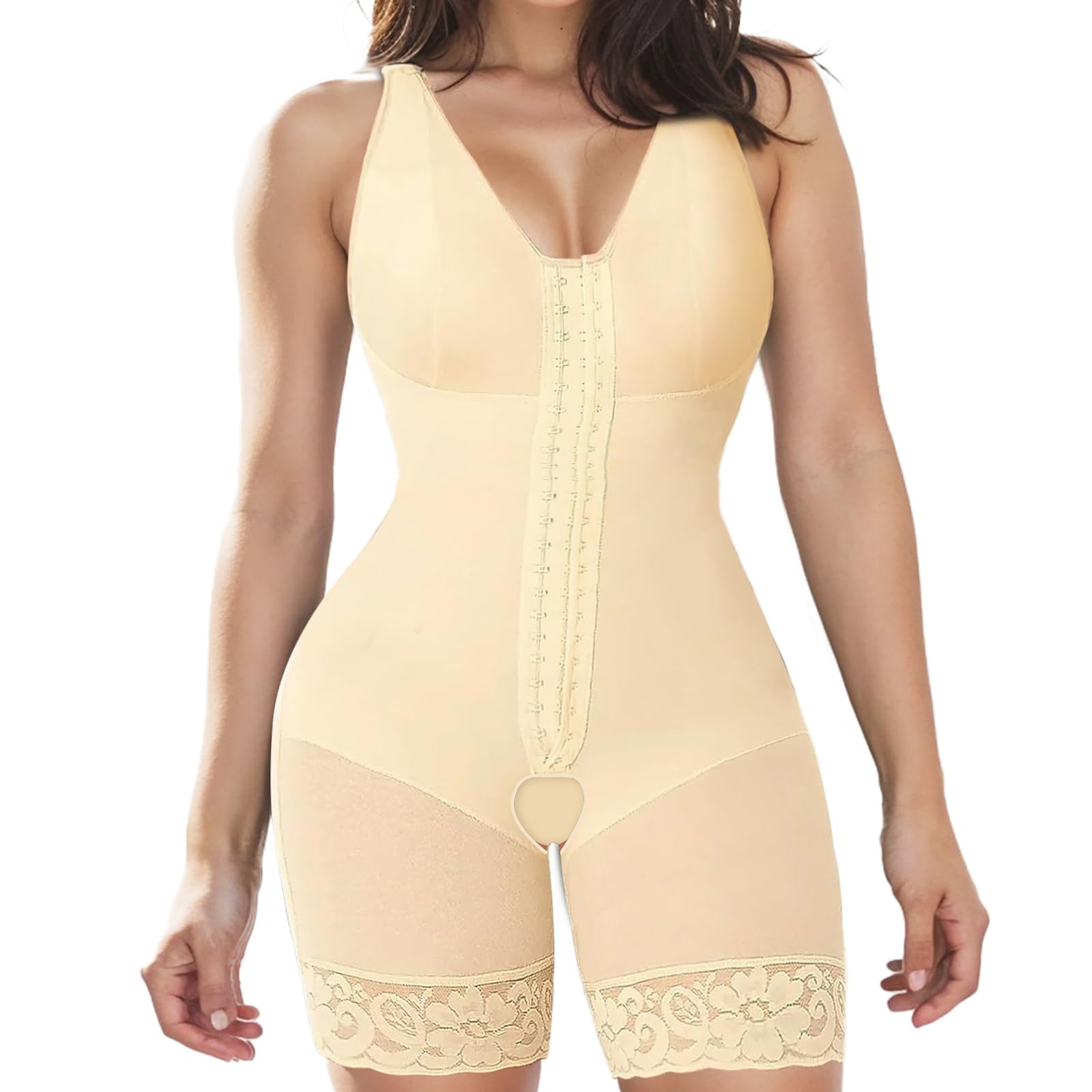 Body-suit de contrôle des tummy-tummy de taille Plus Boning Mesh amélioré